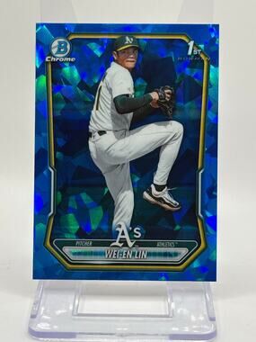 2026 Bowman Chrome Sapphire Wei-En Lin 1st Sapphire Refractor Oakland Athletics
